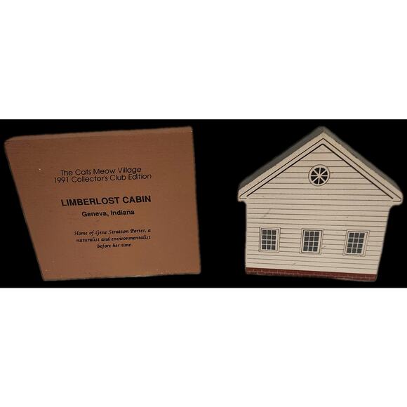 Cats Meow 1991 Limberlost Cabin Collectors Club  Brown School Ohio Amish Series - Picture 2 of 4